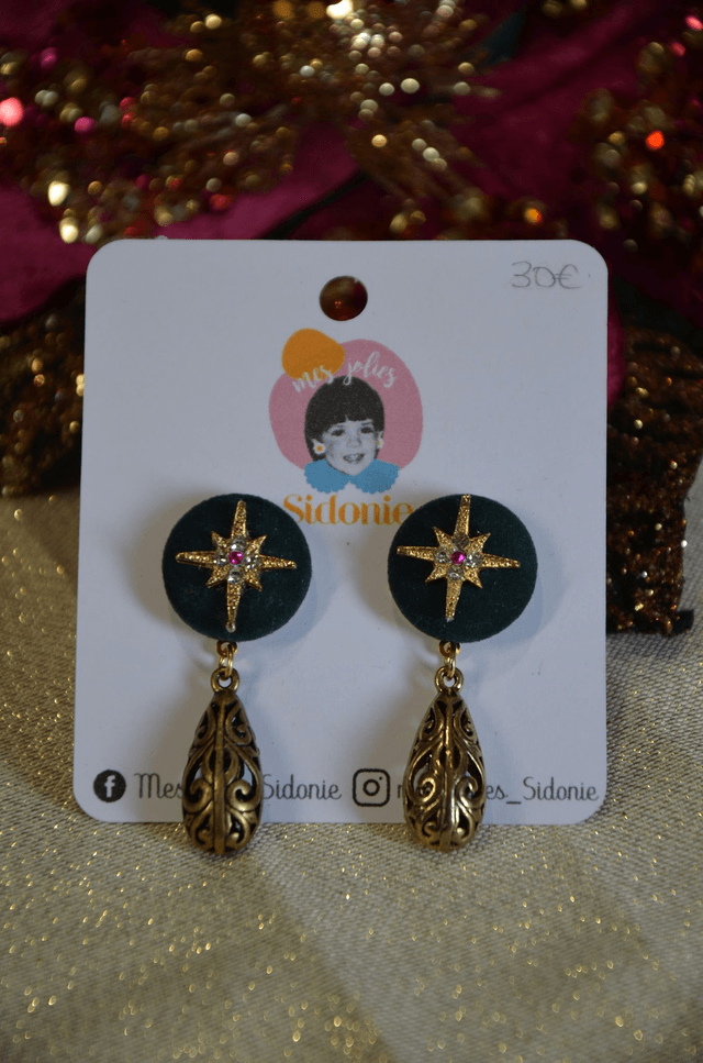 Mini Sidonie pendantes gouttes arabesques