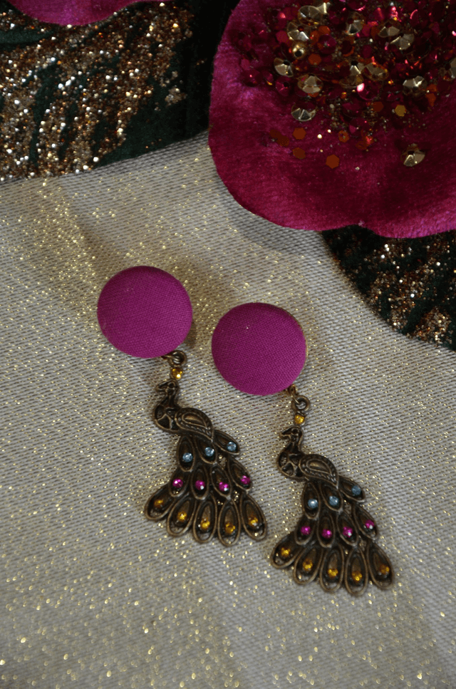 Mini Sidonie pendantes paon