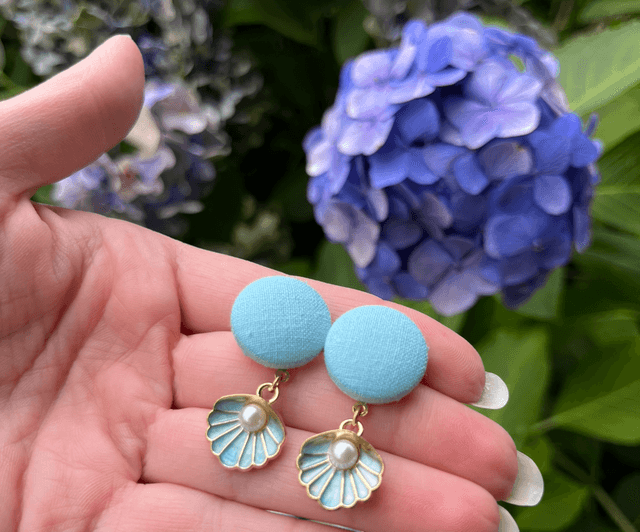 Mini Sidonie coquillage Bleu clair