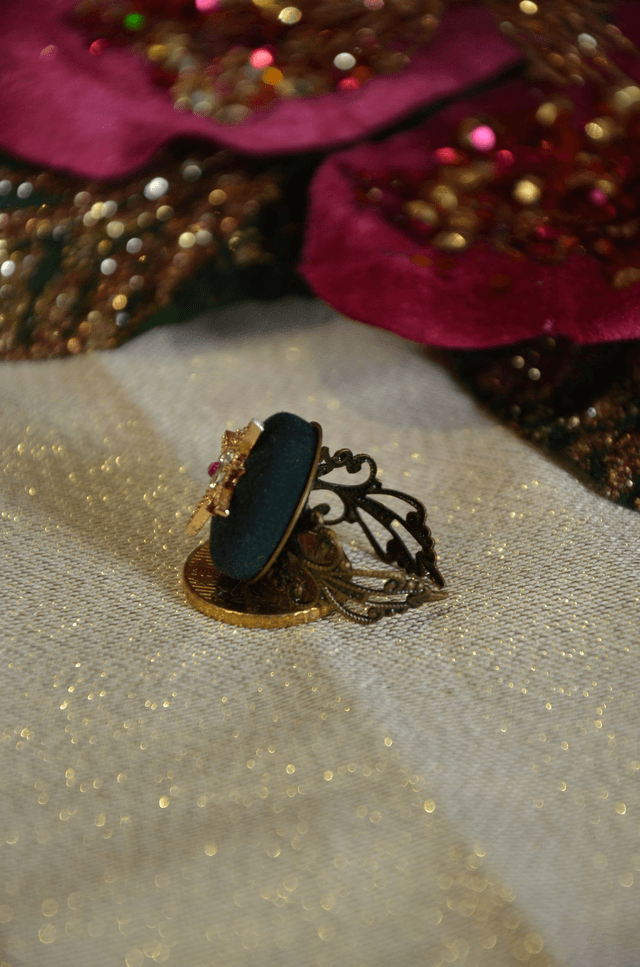Bague vert étoile gatsby
