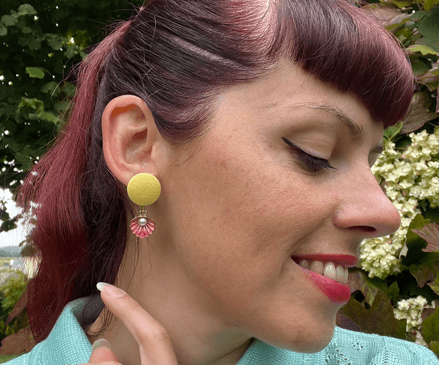 Mini Sidonie jaune coquillage corail