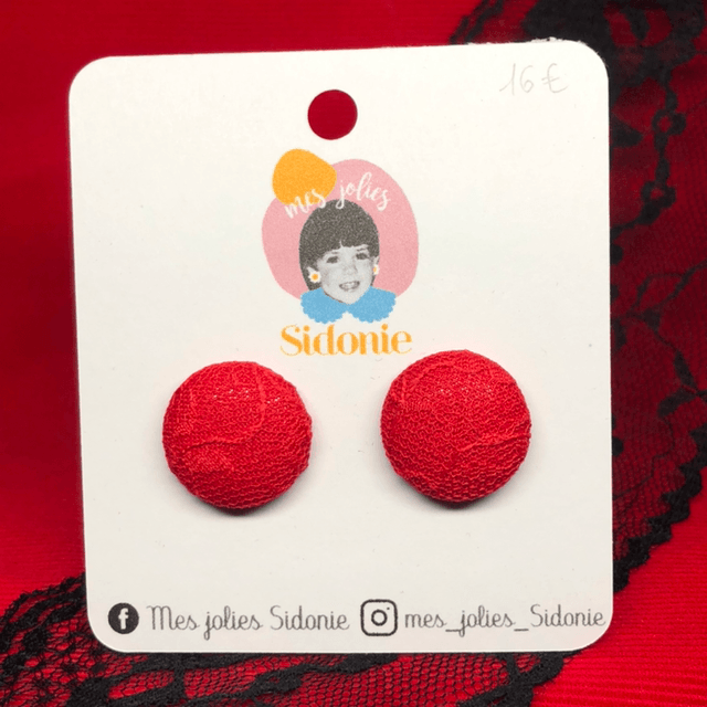 Mini Sidonie rouge dentelle rouge