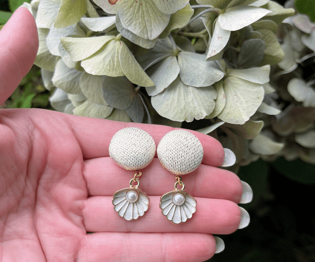 Mini Sidonie Beige brillant coquillage blanc nacré