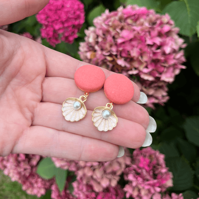 Mini Sidonie corail coquillage nacré