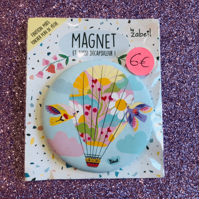 Magnet décapsuleur &quot;Montgolfière&quot; 