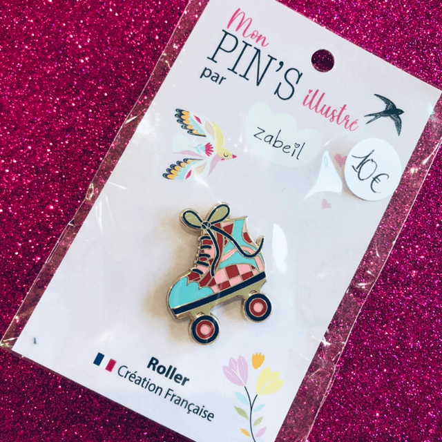 Pin&#039;s &quot;patin à roulettes&quot; rétro 80&#039;s/90&#039;s