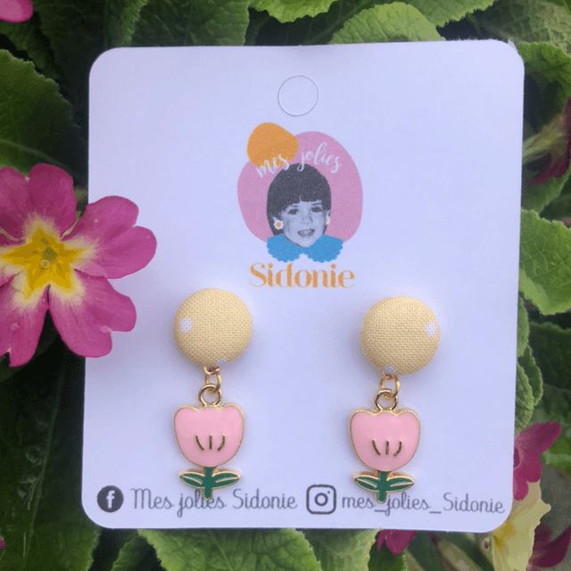 Babys jaune tulipes rose